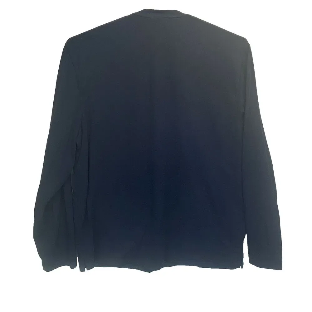Banana Republic Men's XL Navy Blue Long Sleeve Pullover Split Neck Athleisure